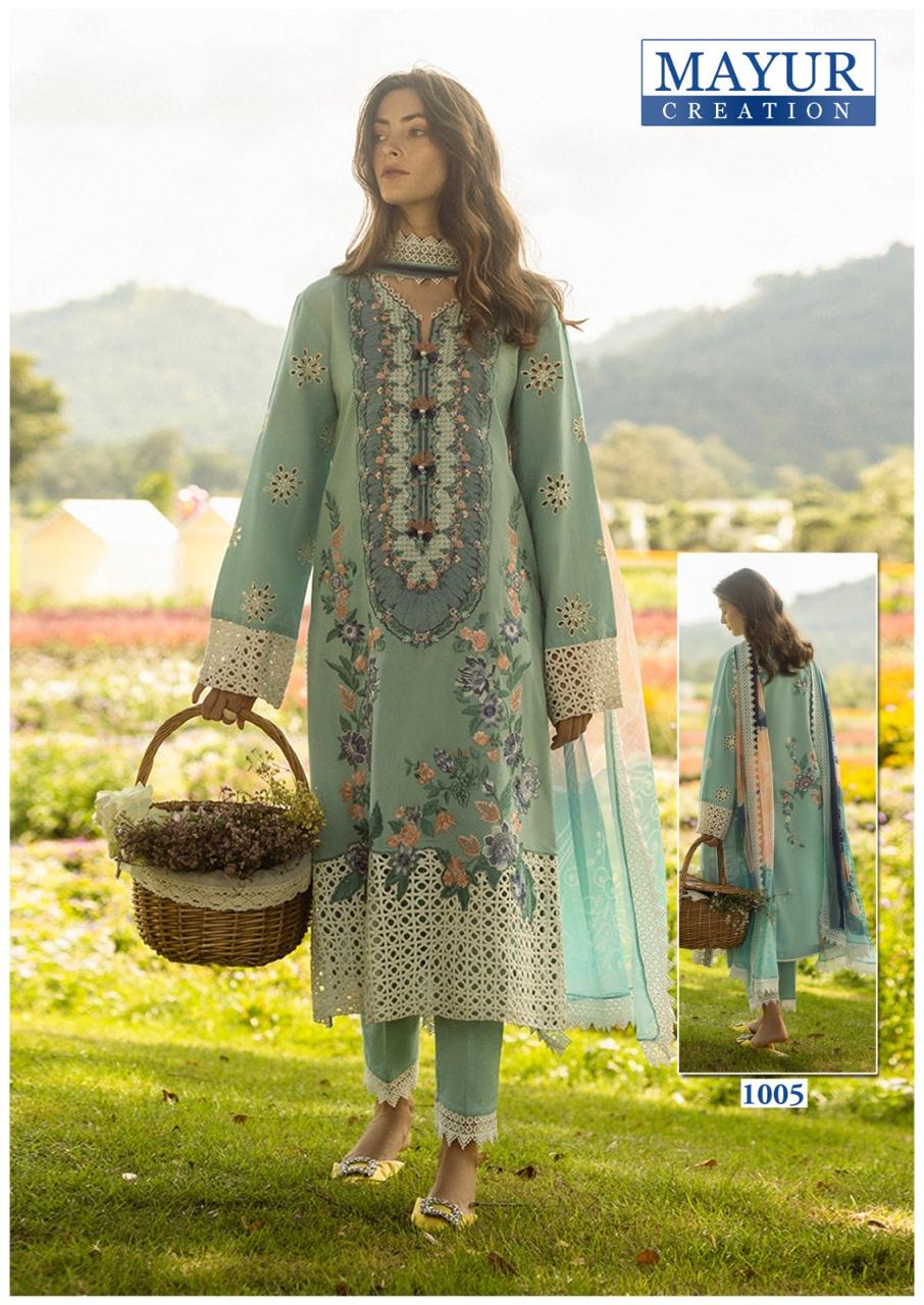 Khwahish Vol 1 By Mayur Lawn Cotton Printed Dress Material Exporters In India